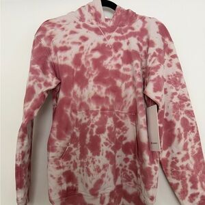 Lululemon Athletica Pink and White Tie-Dye Hoodie